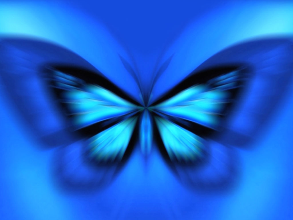 Wallpaper Blue Butterfly Art