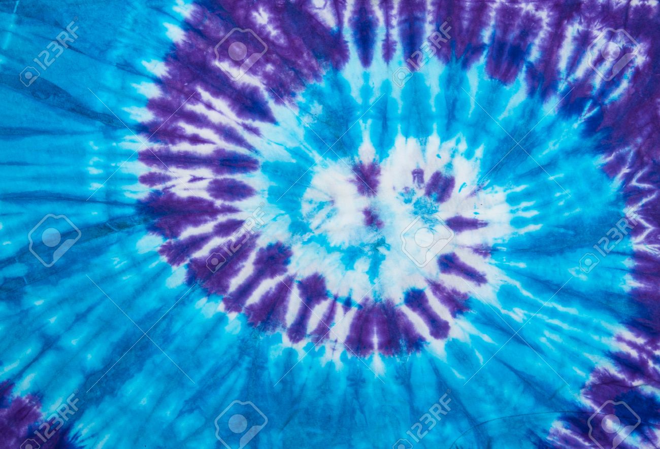 Spiral Tie Dye Design For Background Stock Photo Picture And