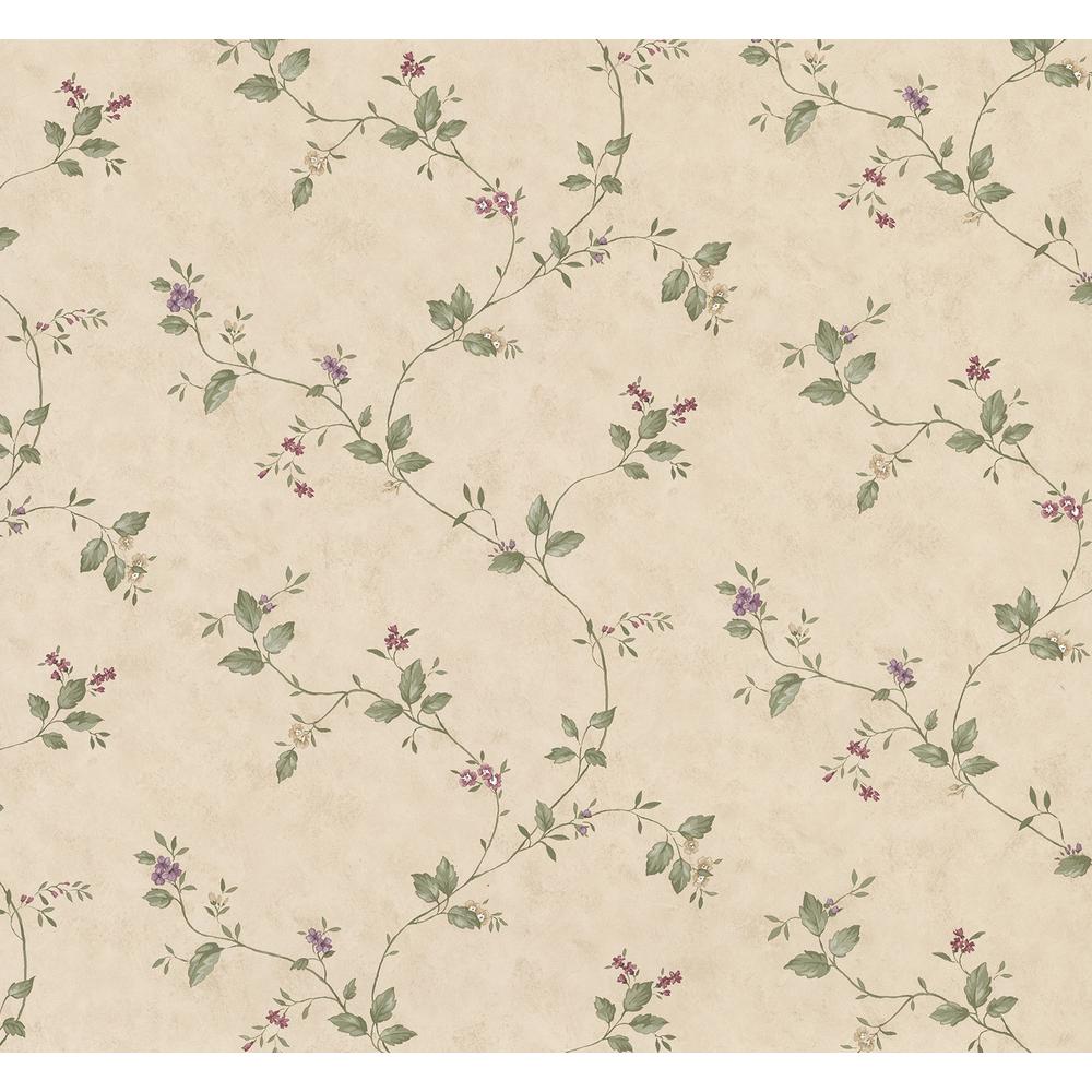 Advantage Ree Beige Mini Floral Trail Wallpaper The
