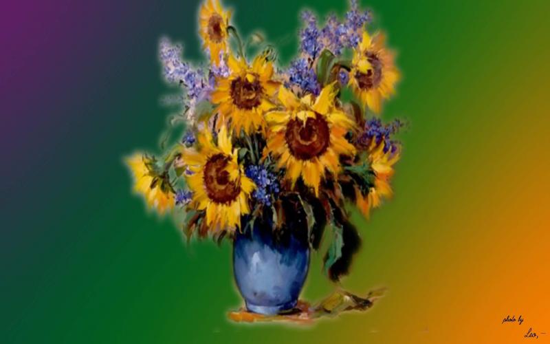 HD Reproduction Sunflowers Van Gogh Wallpaper
