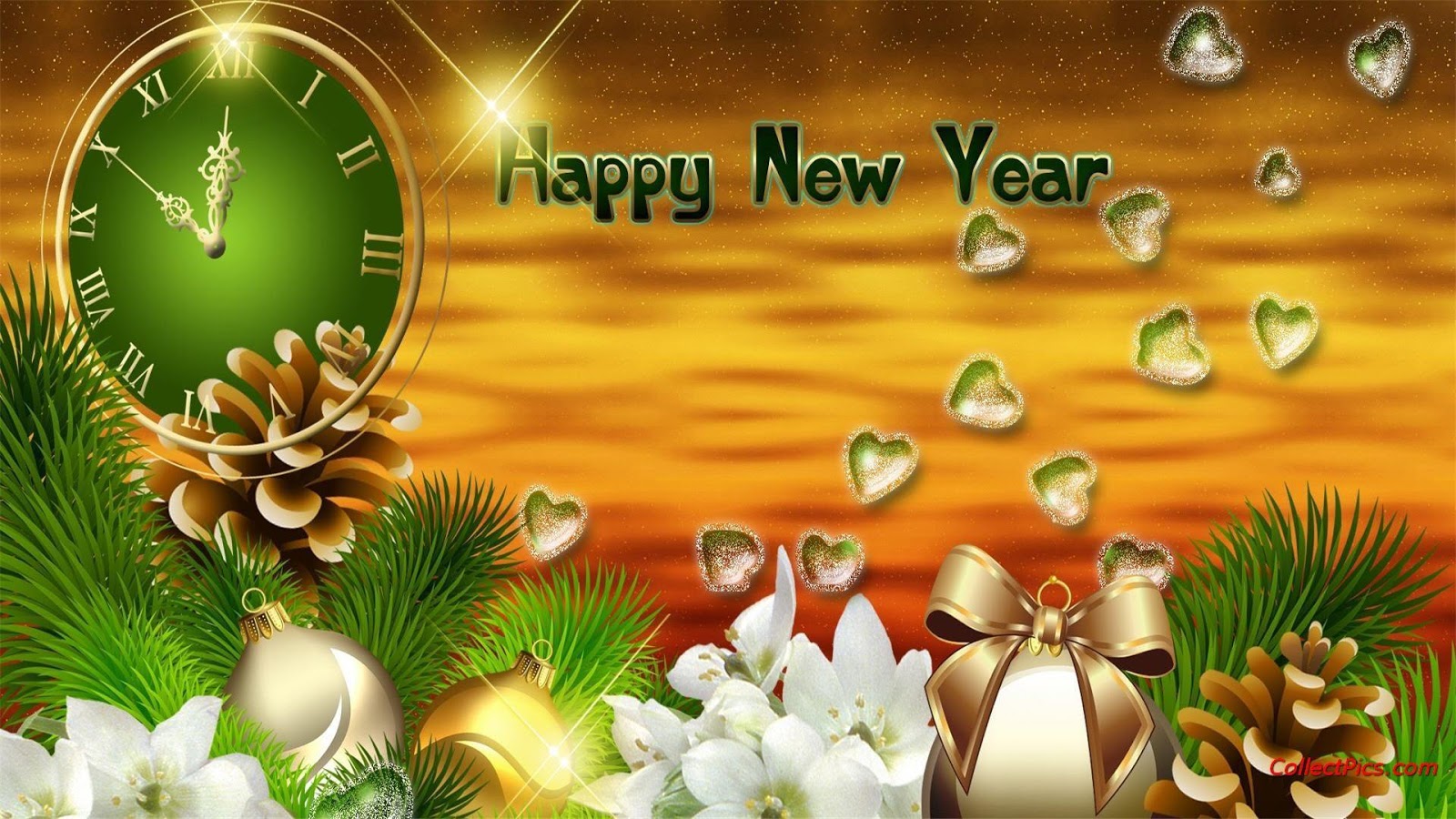 New Year Greetings HD Wallpaper