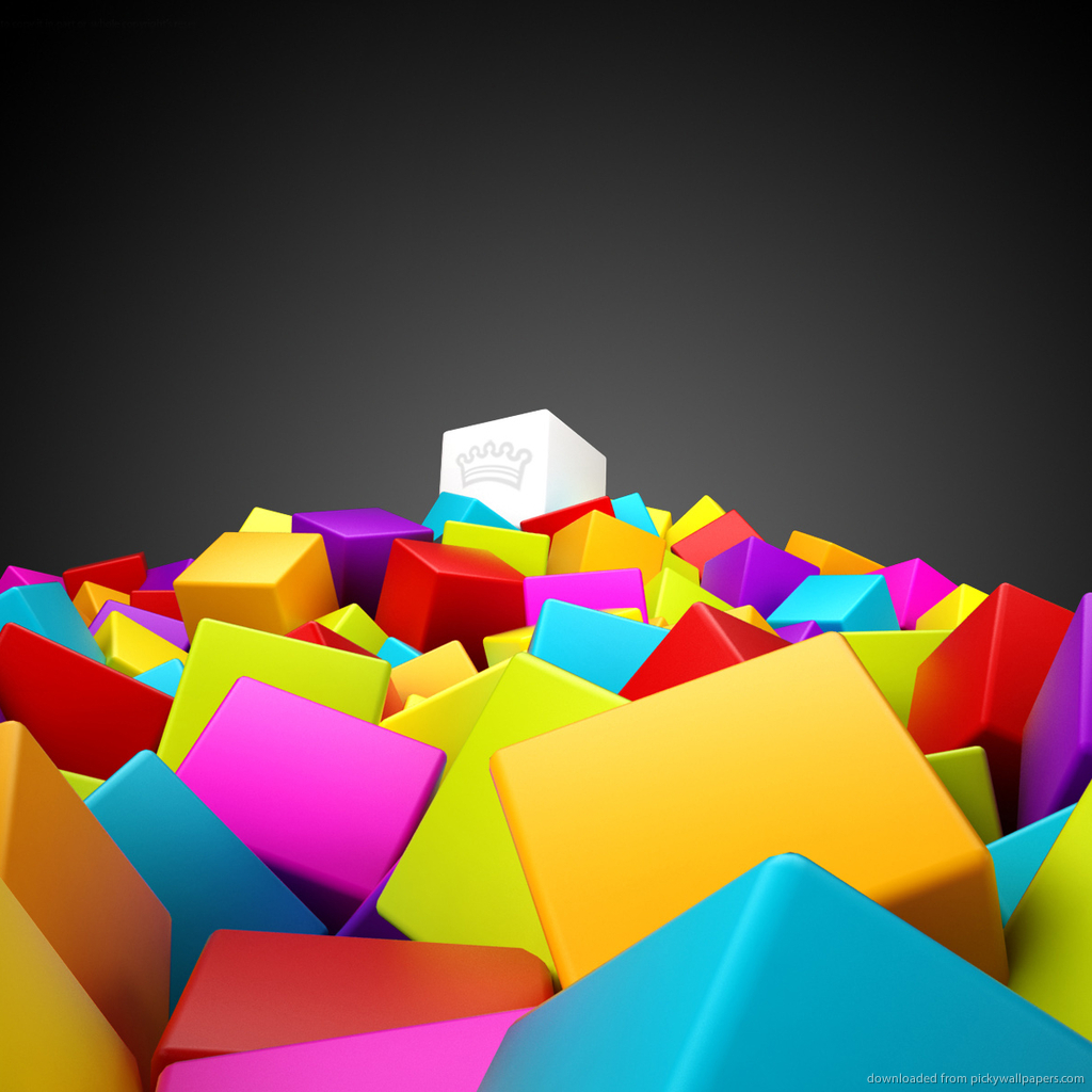 Cool 3d Colorful Cubes Wallpaper For iPad