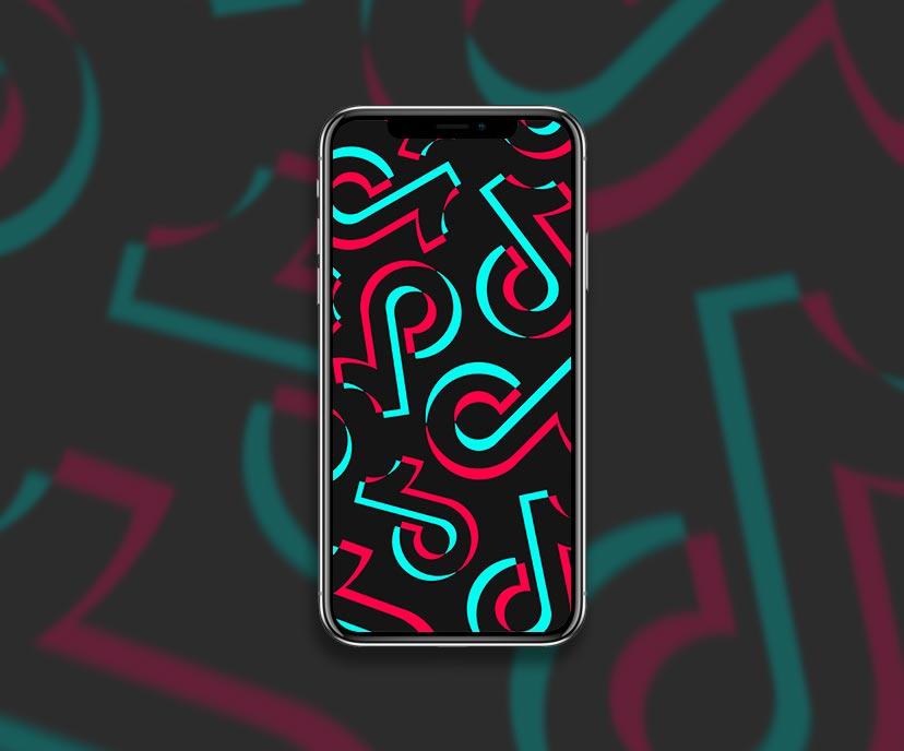 Tiktok Logo Black Wallpaper