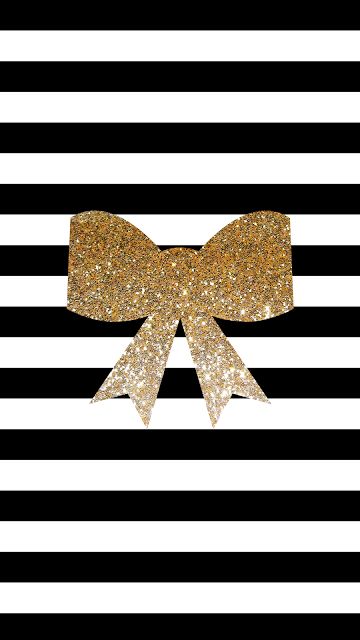 Bows Gold Glitter iPhone Wallpaper And