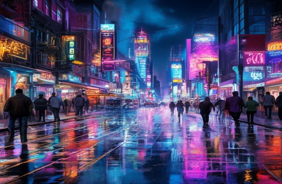 Street Wallpaper HD Night City