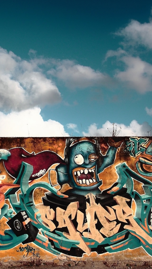 Graffiti Wall Art iPhone Wallpaper