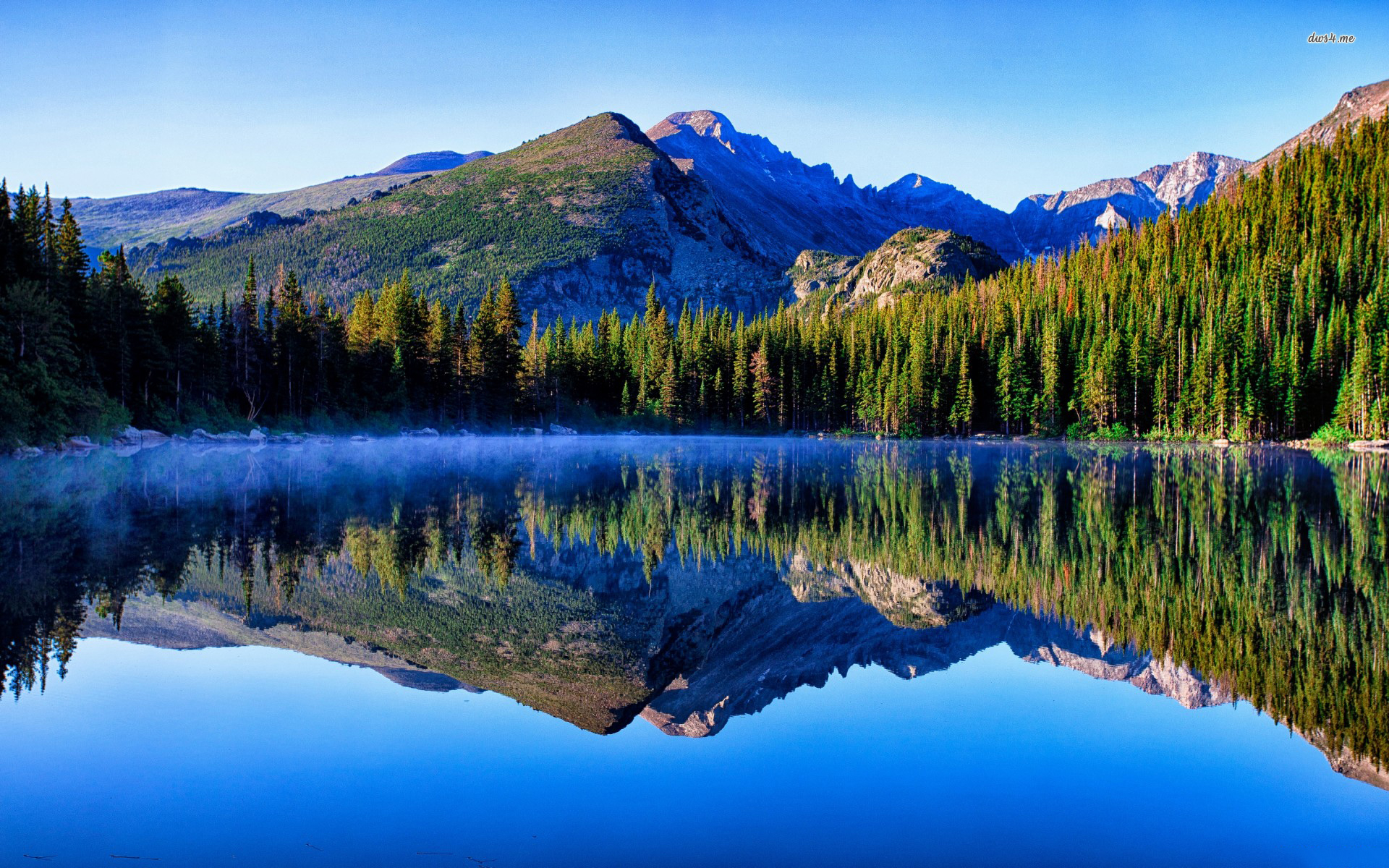 Beautiful Blue Mountain Lake Wallpaper Nature