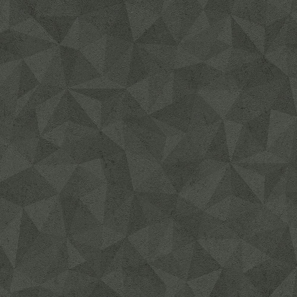 Rasch Metal Spirit Geometric Wallpaper Black Grey