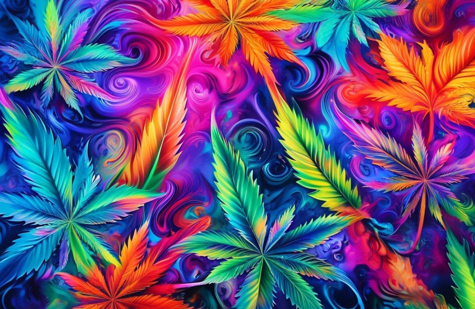 Psychedelic Weed Wallpaper