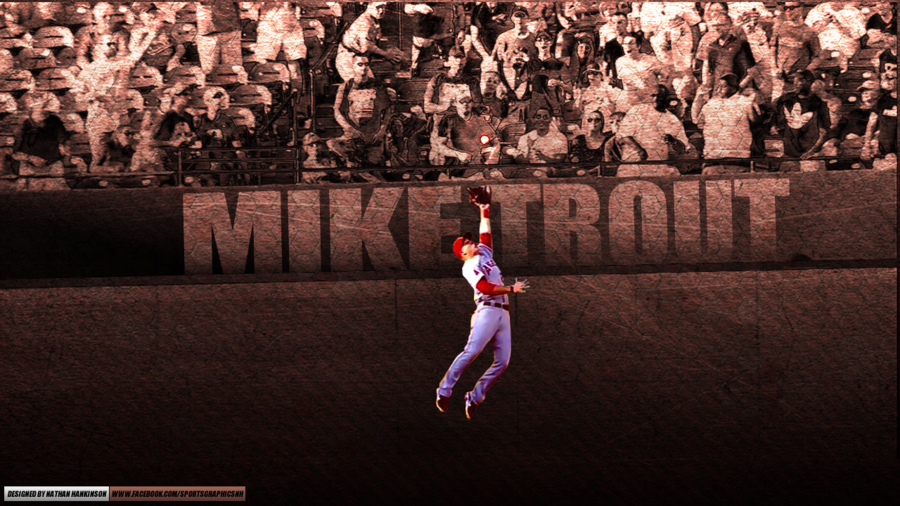 Mike Trout Amazing Catch Wallpaper By Nathanhankinson