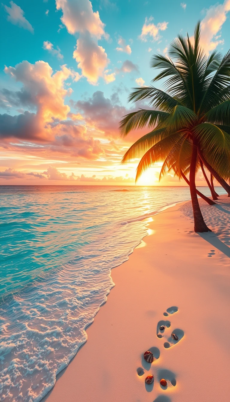 Tropical Beach Phone Wallpaper