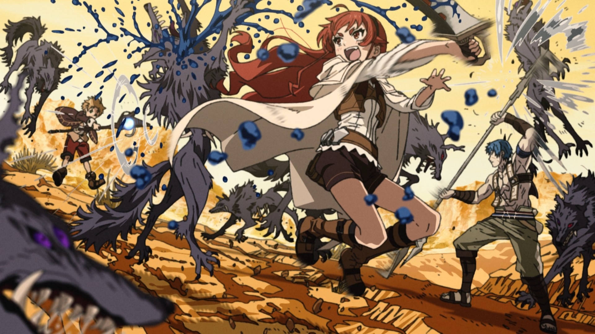 Mushoku Tensei Fight Scene R2rnffl06ao6wian Wallpaper