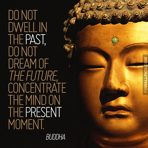Do Not Dwell In The Past Buddha Advice Quote Wall Pic