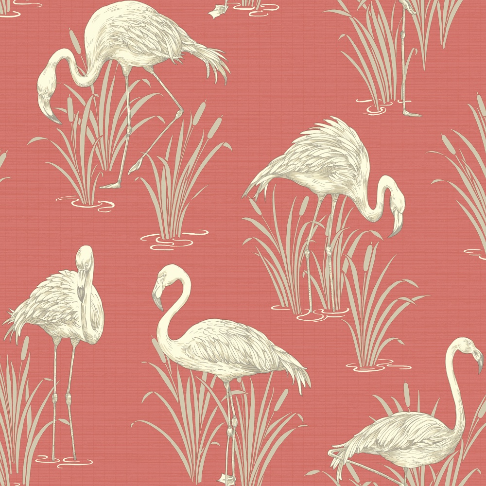 Arthouse Vintage Lagoon Traditional Oriental Flamingo Textured