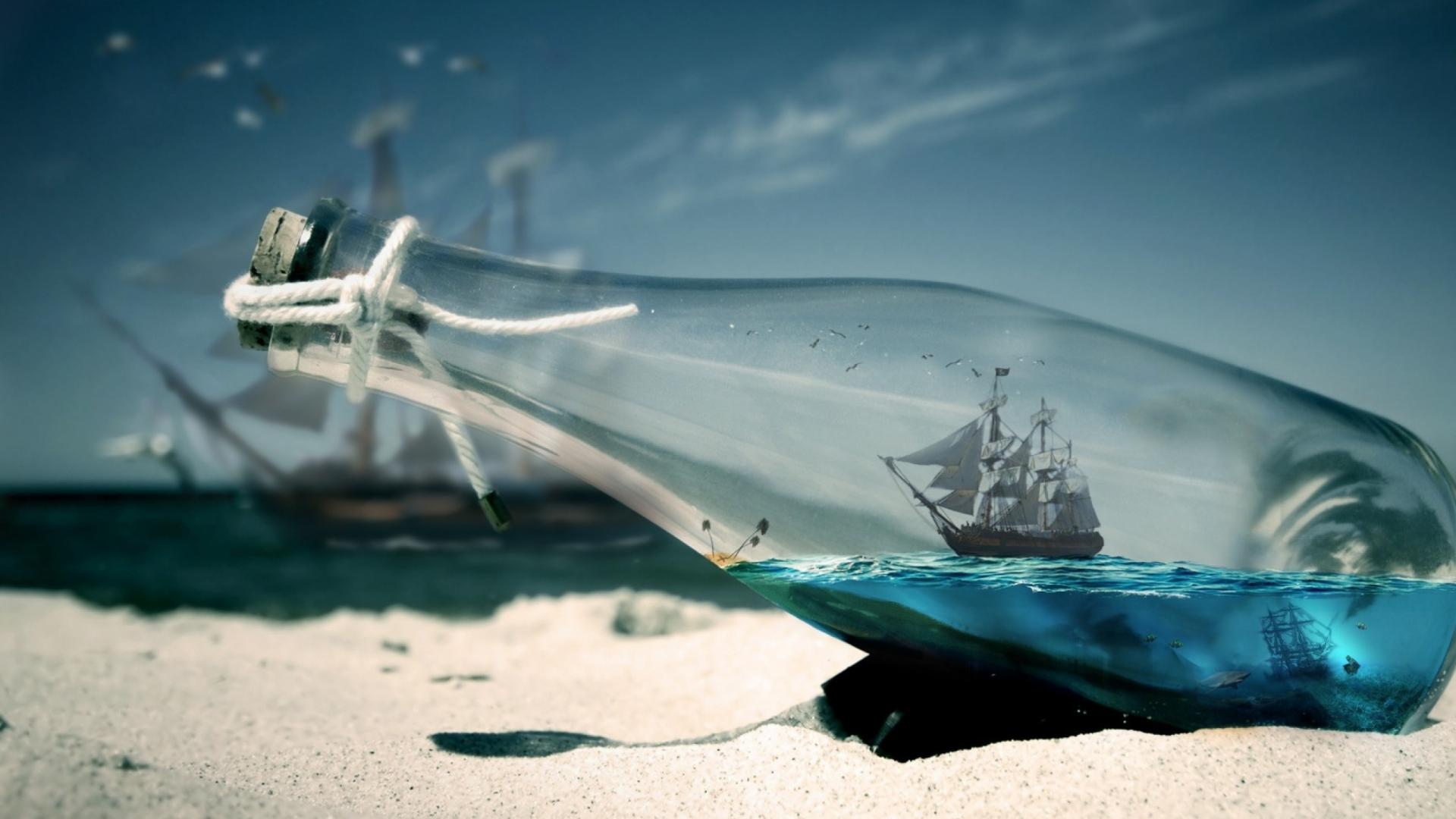 Only HD Wallpapers Ship in a Bottle   Wallpaper