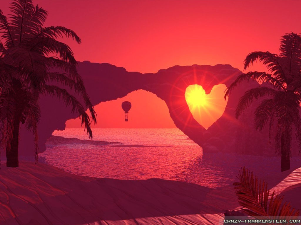 Sunset Love Nature Wallpaper