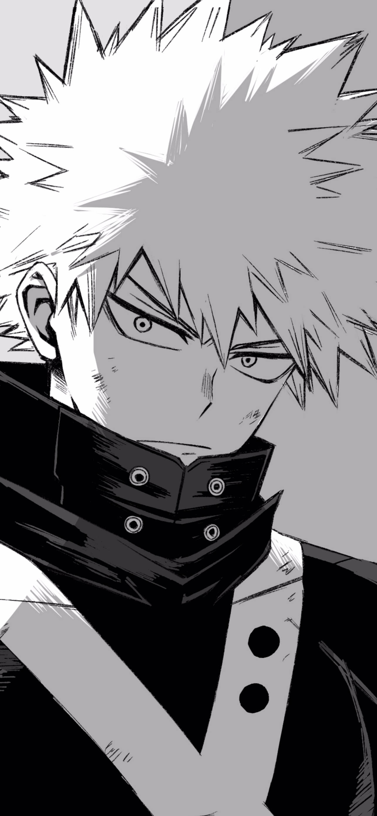 Manga Style Bakugo My Hero Academia iPhone Wallpaper