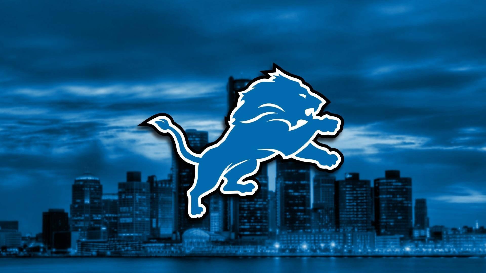 Detroit Lions Logo Skyline Wallpaper