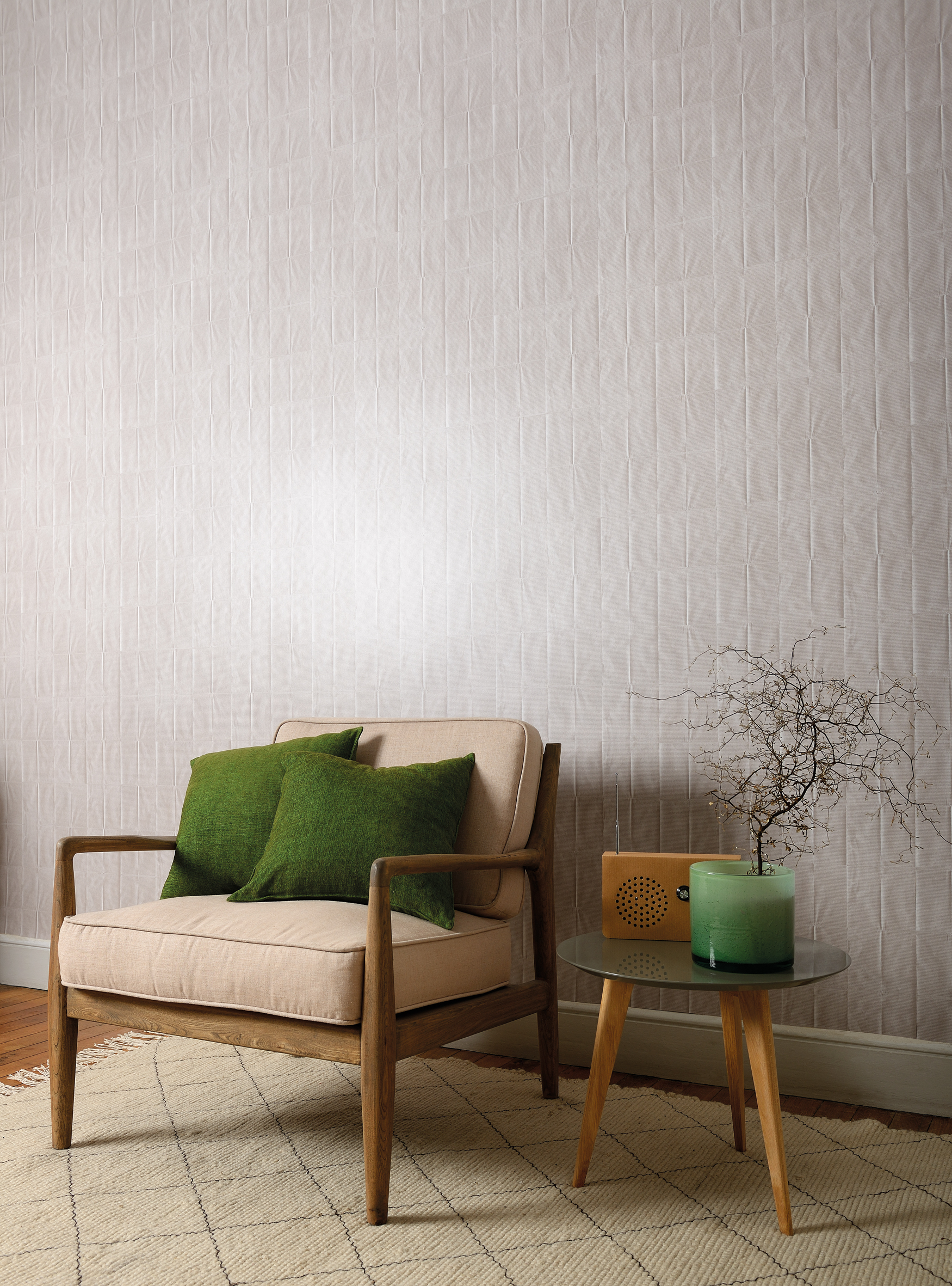 Nonwoven Wallpaper Arts Craft Pleats Collection By Elitis