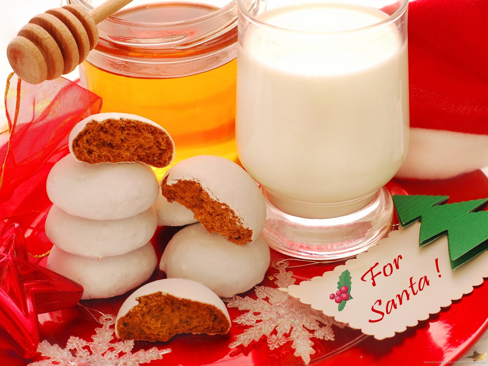 Download 1600x1200 Cookies And Milk For Santa Wallpaper