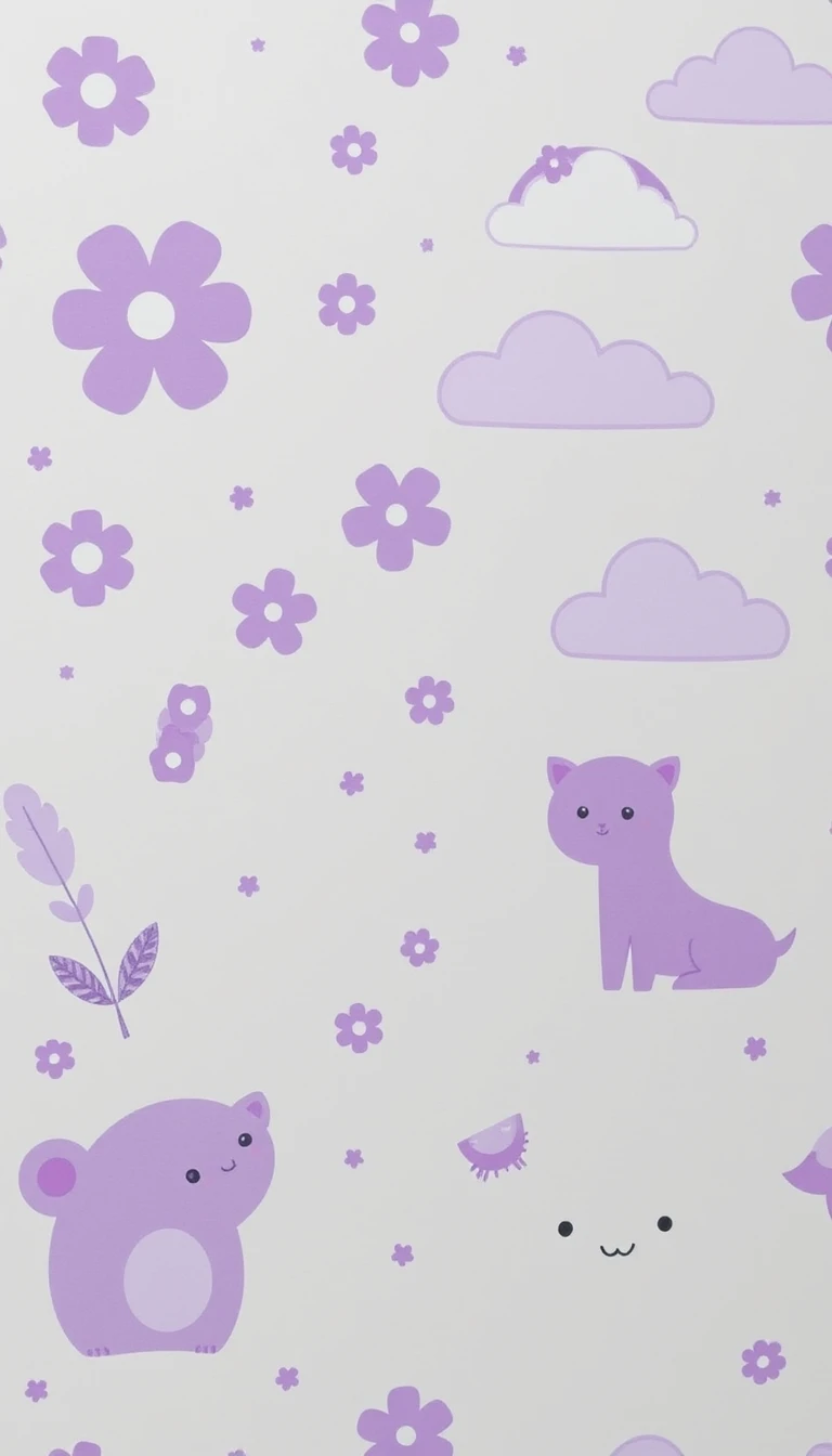 Cute Simple Purple Wallpaper