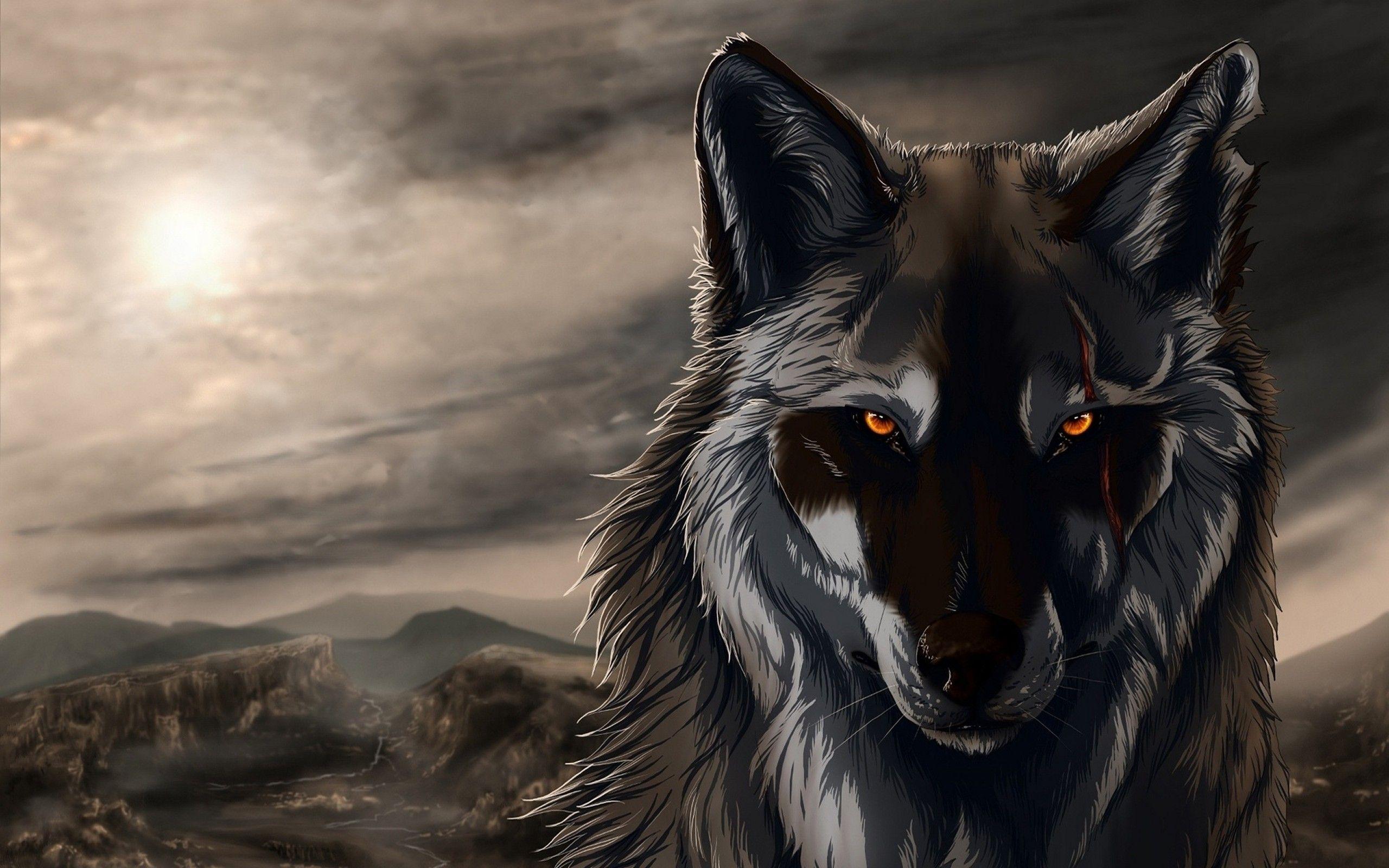 Cool Black Wolf Wallpaper On