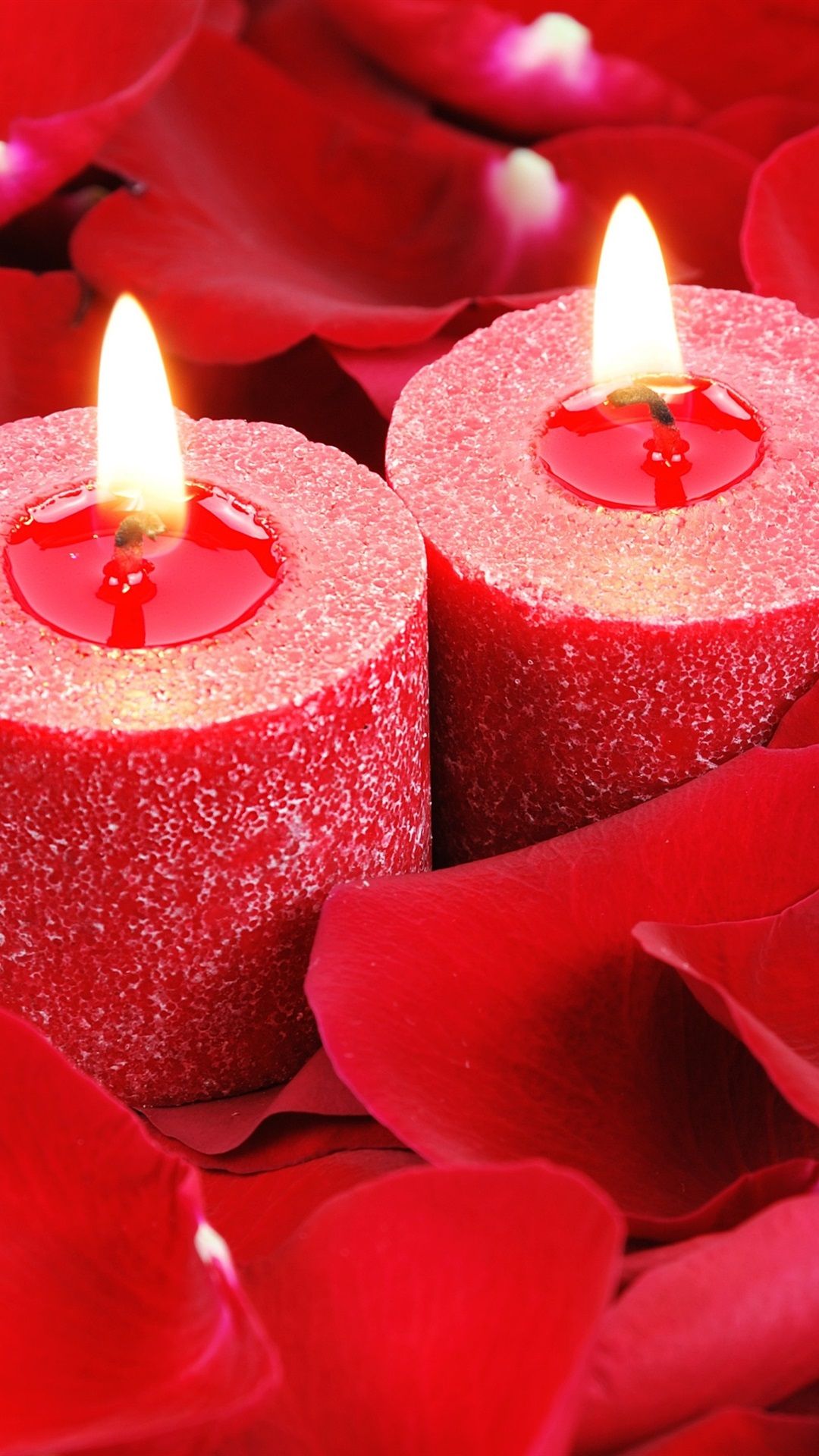 Romantic Candles Wallpaper On