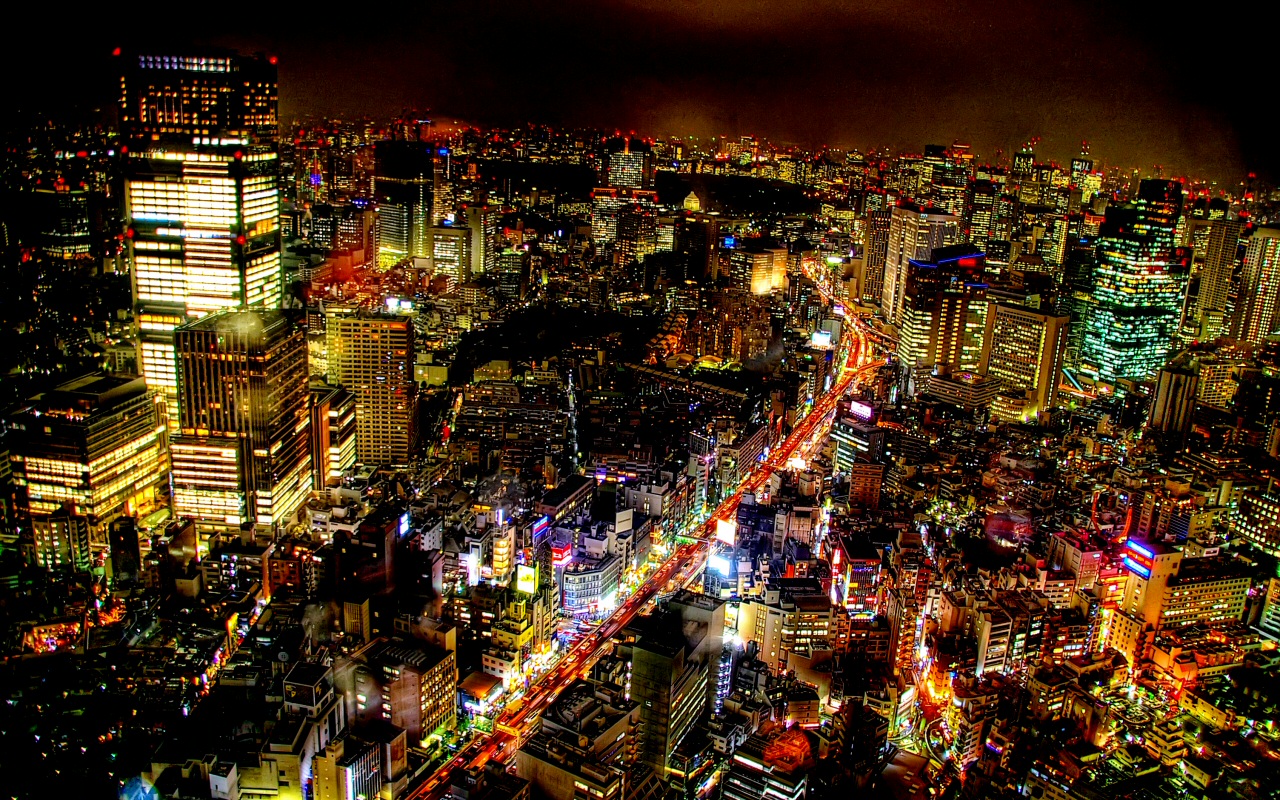 Tokyo In The Night Wallpaper Hd Wallpaper Gallery 1280x800