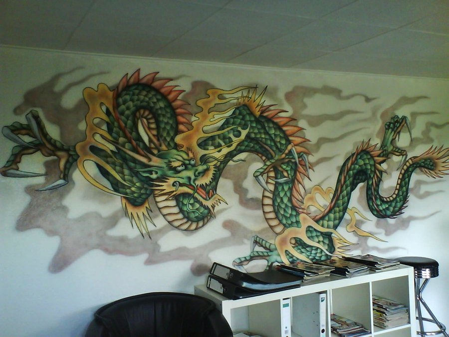 Chinese Murals With Dragon Photos