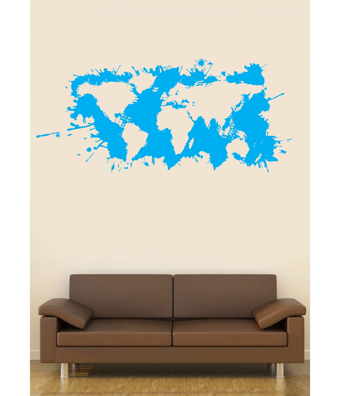Decal Stickers Home Decals Maps Colour Splash Wall Art Map
