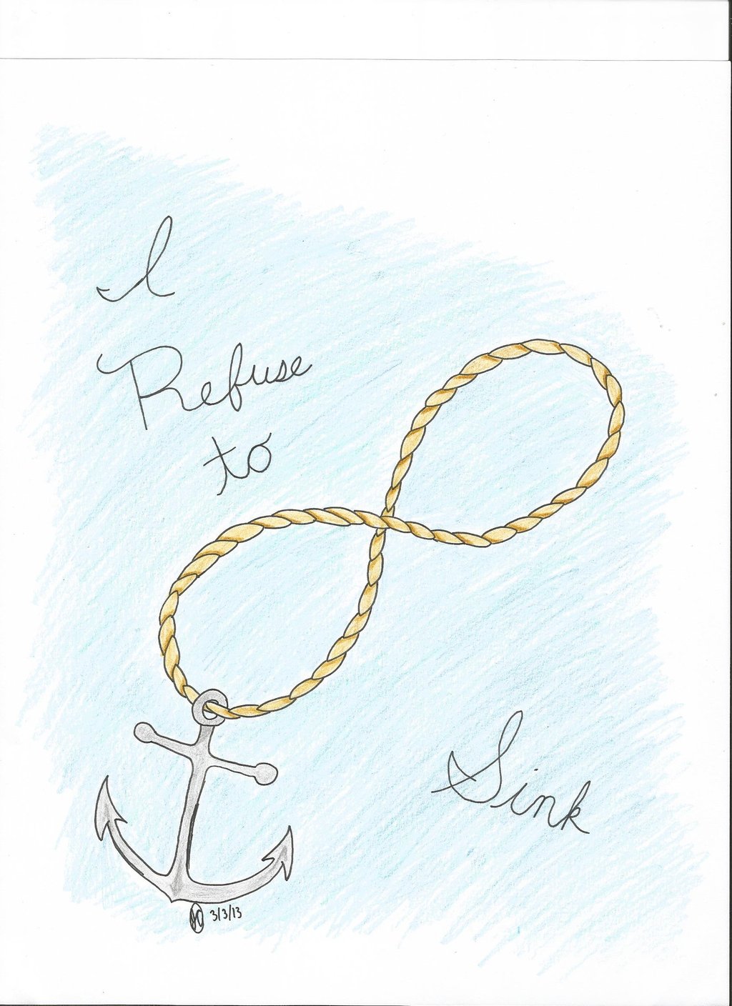 Infinity Symbol With Anchor Wallpaper Image
