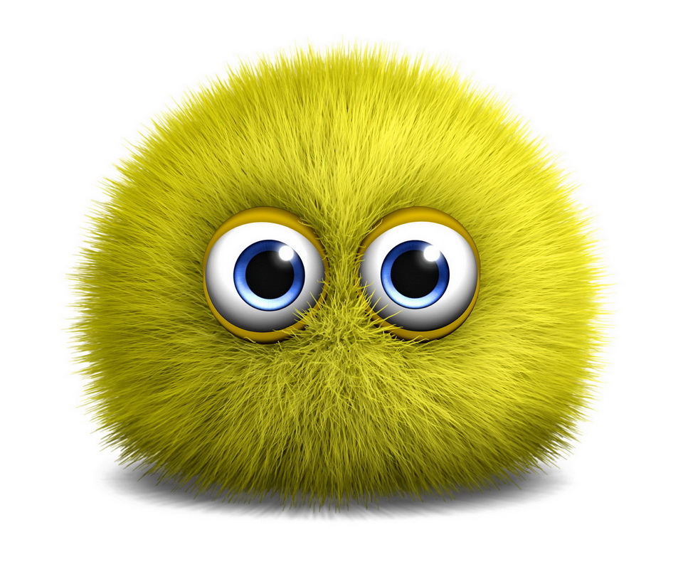 Puffy Cute Monster Wallpaper