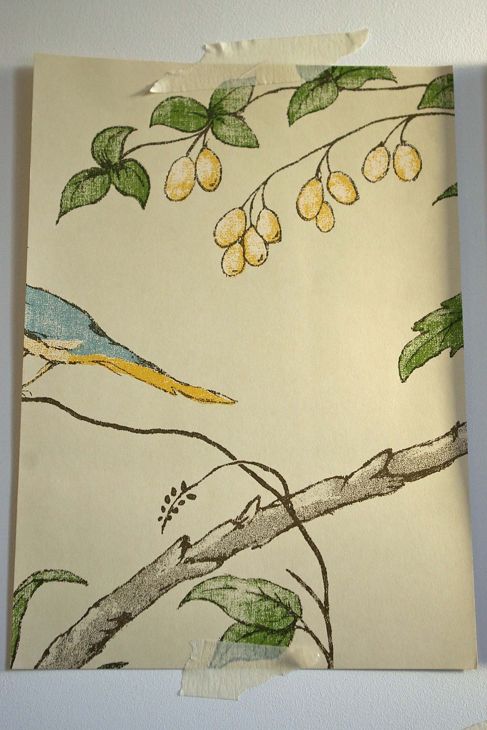 Bird Wallpaper For Bathrooms Grasscloth