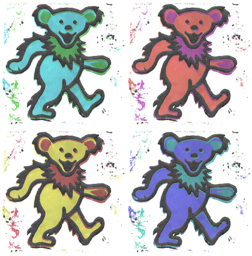 grateful dead dancing bears vector art