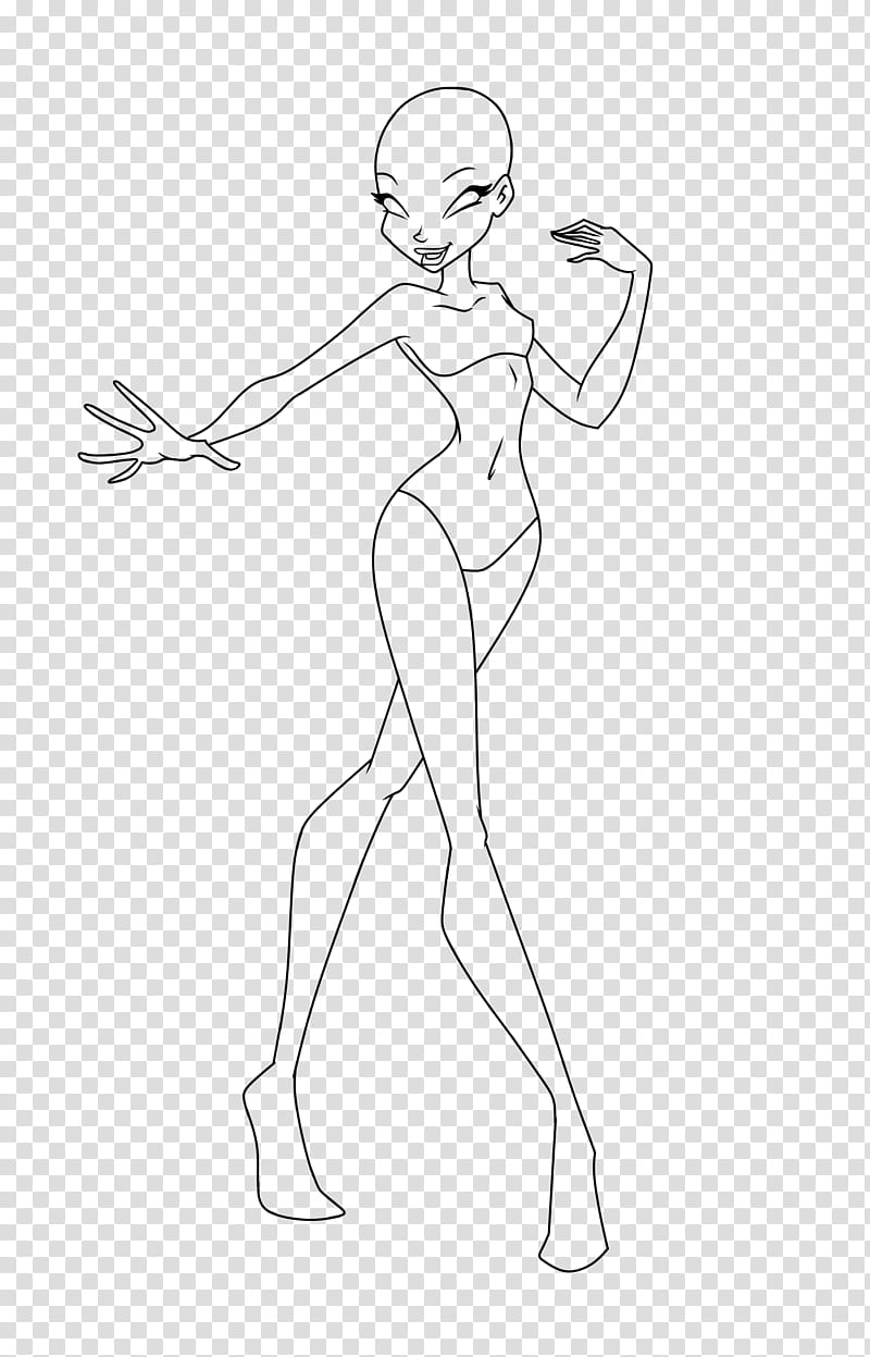 Base Winx Magic Woman Sketch T Transparent Background Png