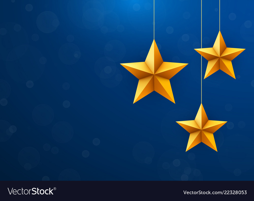Christmas Festive Background With Stars Vector Image