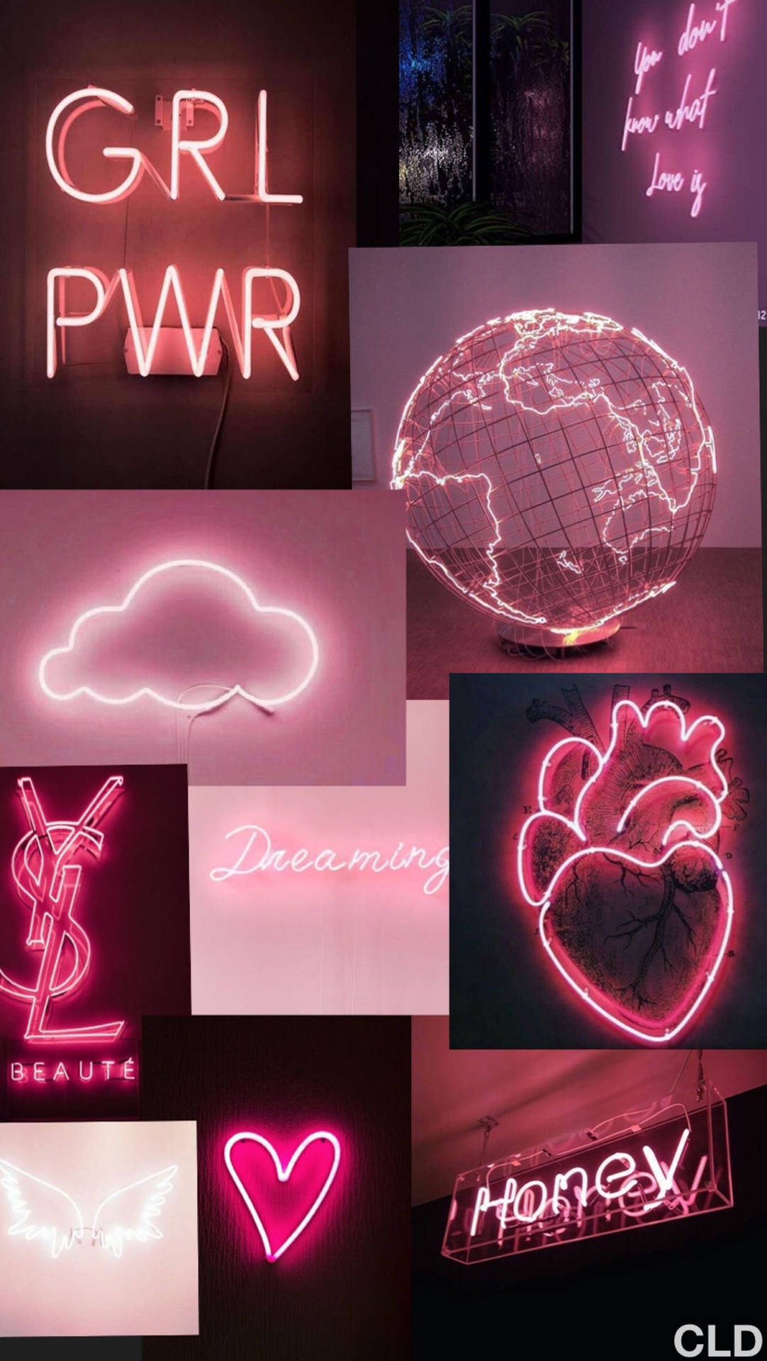 Pink Neon Aesthetic Wallpaper