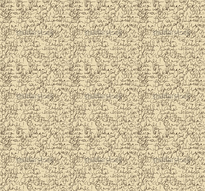 Letter Endless Pattern Script Seamless Background Sketch Of Writing