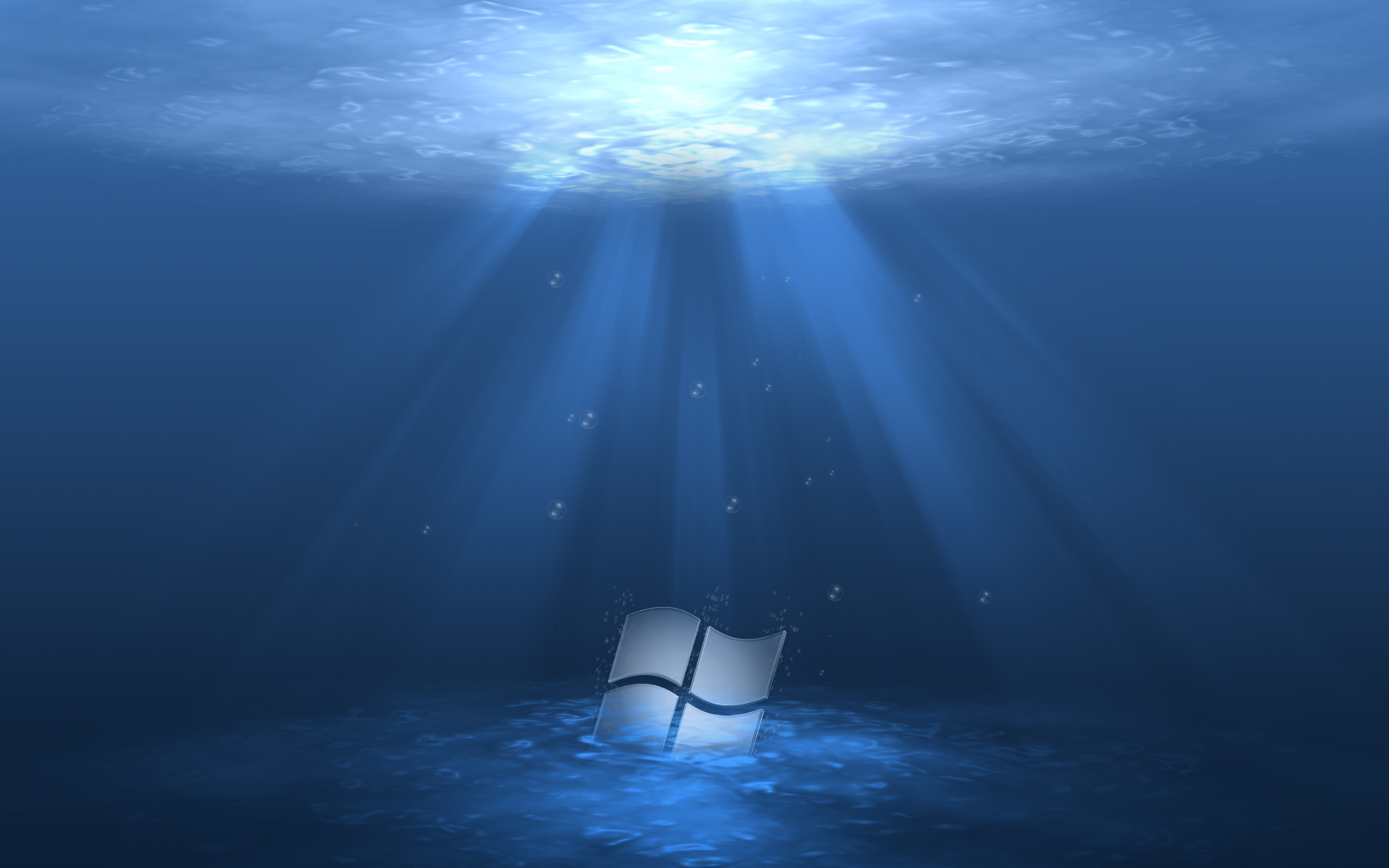 Windows Logo In Water Wallpaper