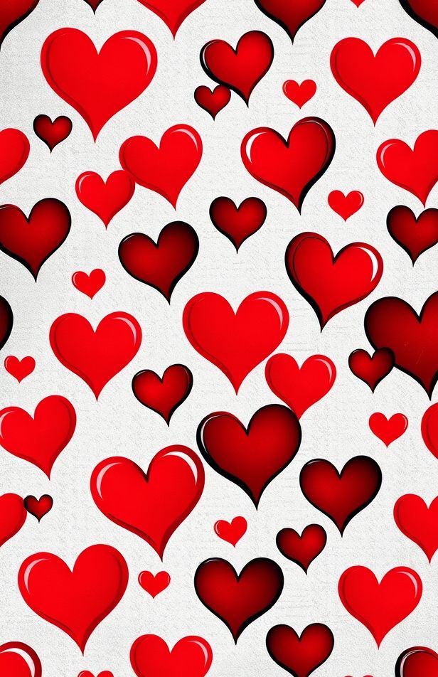 Red And Black Heart Wallpaper