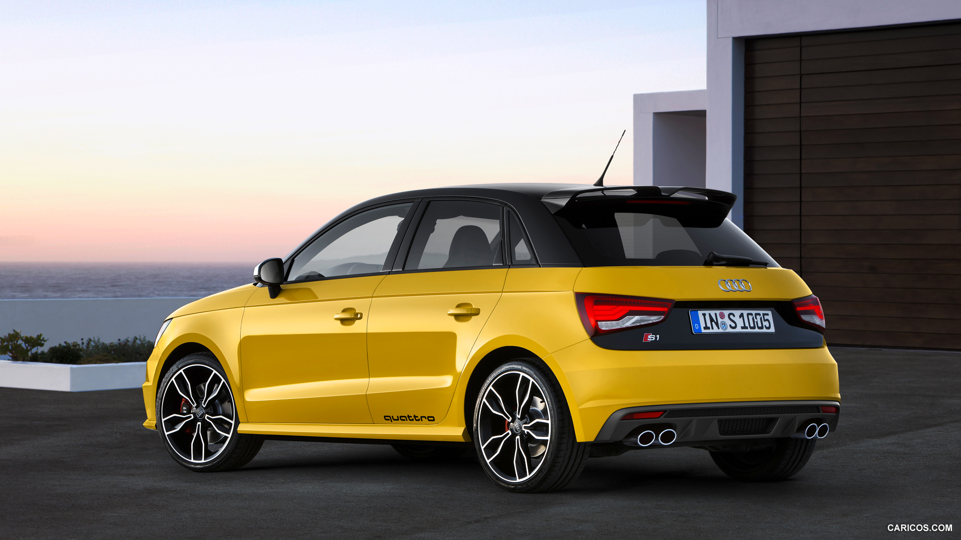 Audi S1 Sportback Vegas Yellow Rear HD Wallpaper