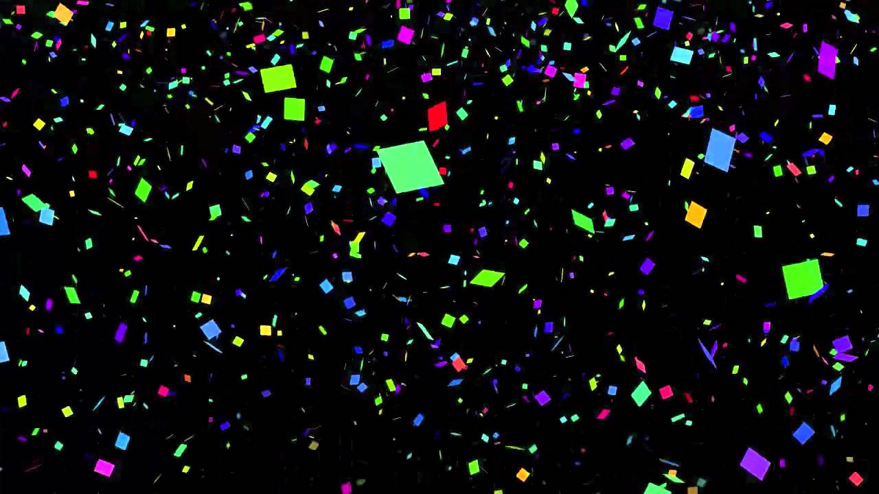 Looping Video Background Of Confetti For New Years