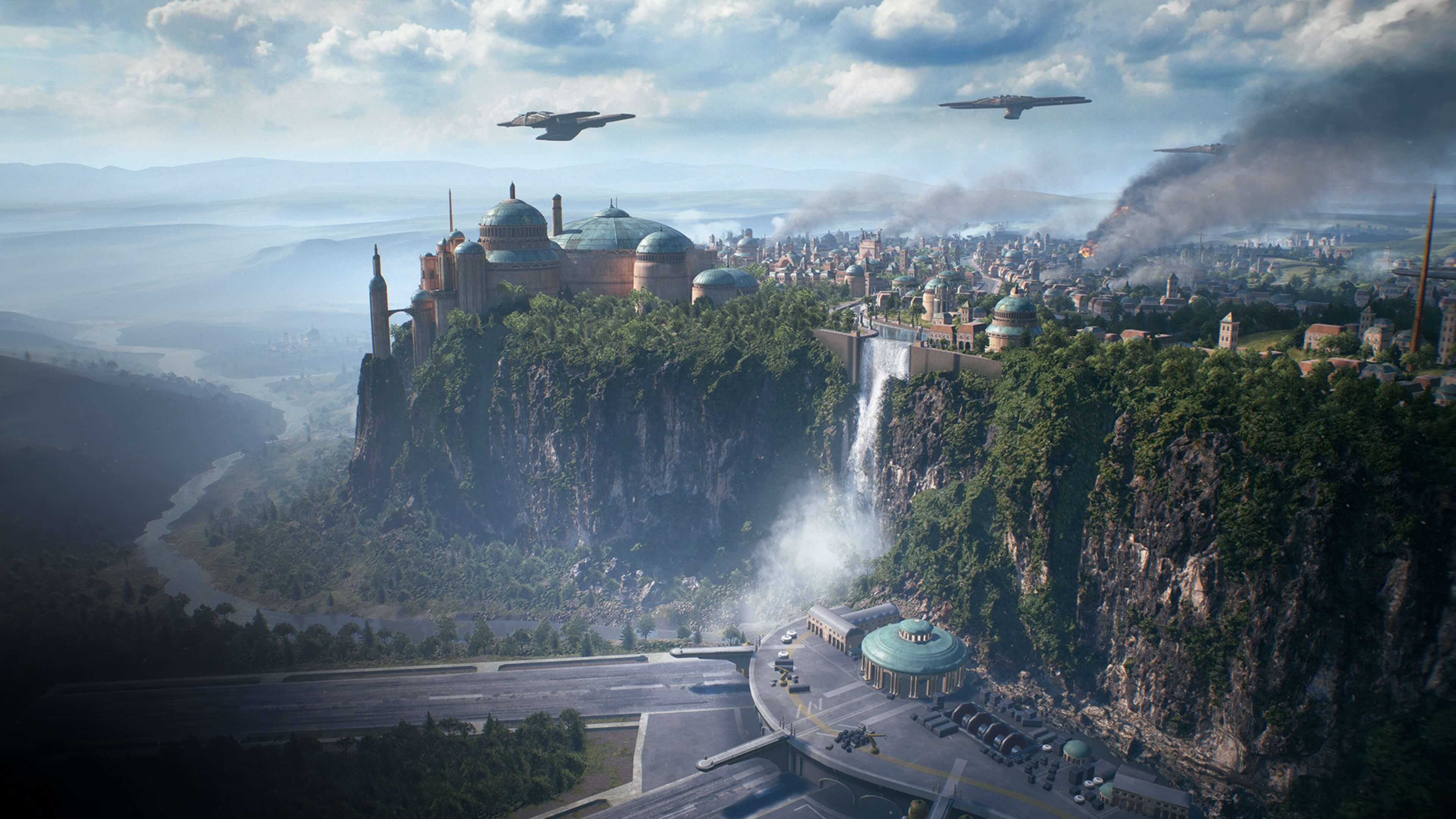 Aerial Of The Fictional Pla Naboo 4k Ultra HD Wallpaper