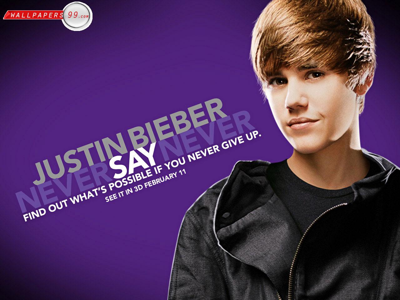 Justin Bieber Purple Background