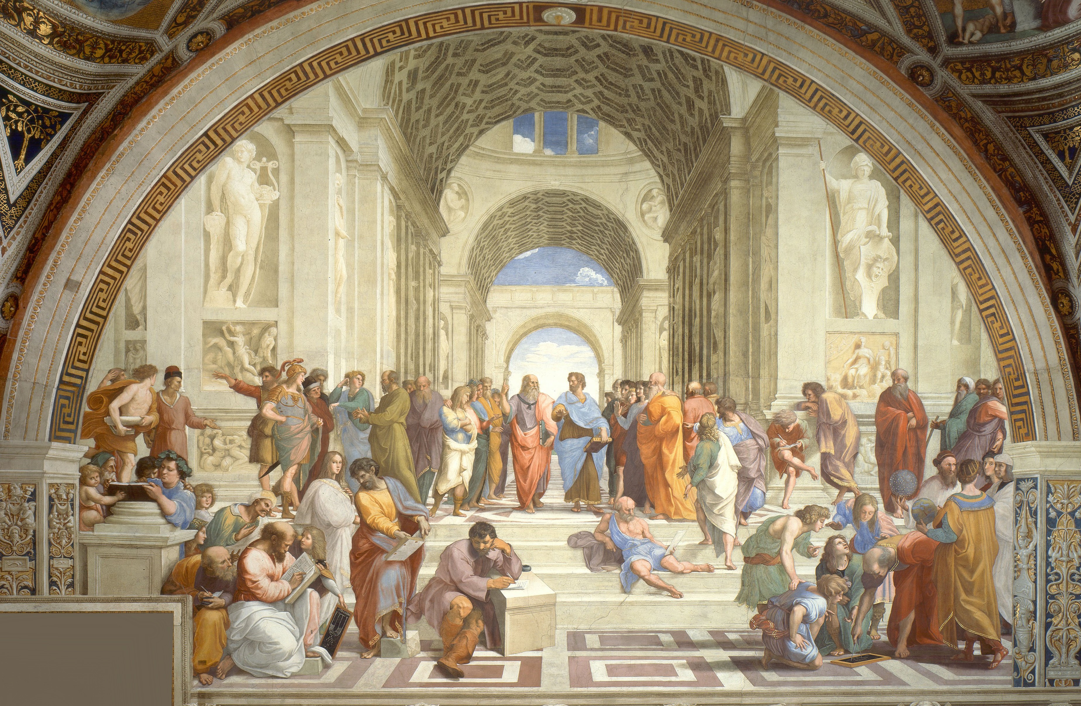 Socrates In Athens Speaking With Plato HD Wallpaper Background