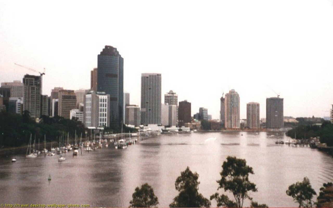 Brisbane Skyline Picture Desktop Wallpaper Photo
