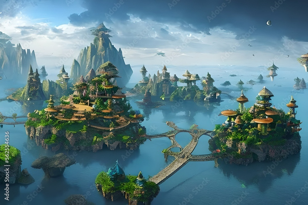 Floating Island In The Sky Wallpaper