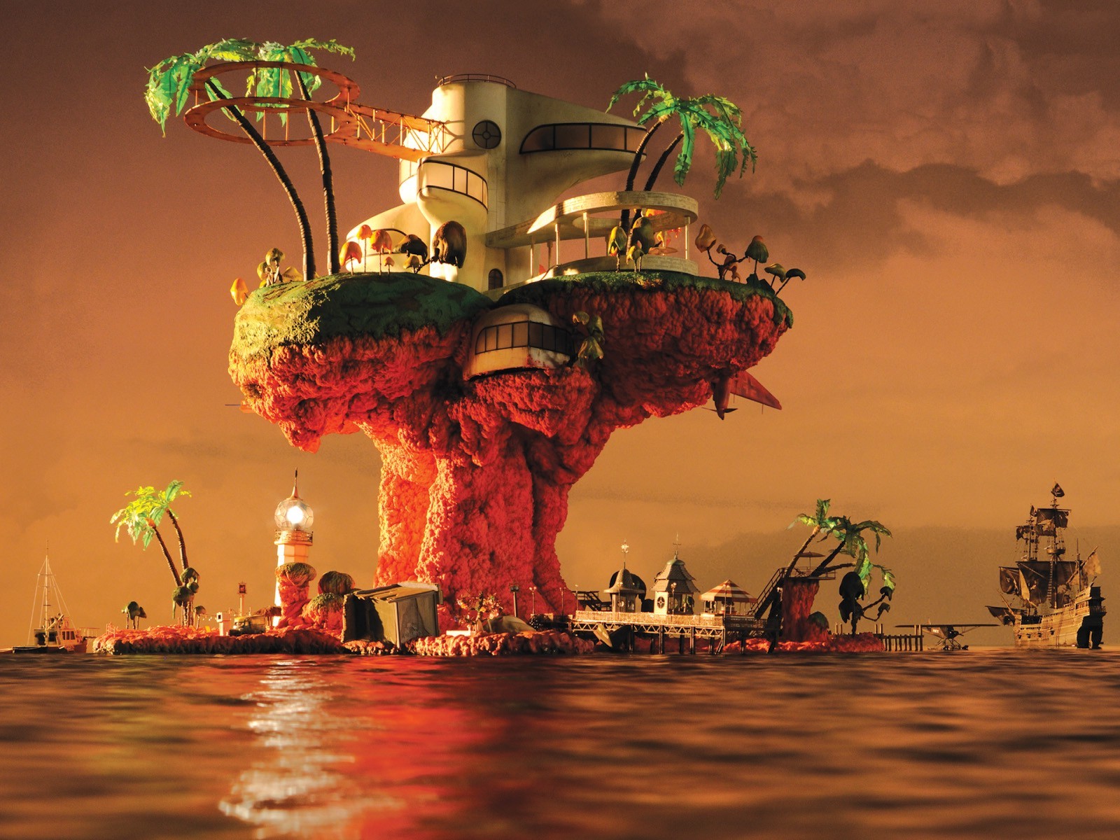 Free download Plastic Beach Wallpapers [1600x900] for your Desktop