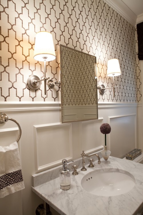 Bathroom Wallpaper Designs : 28 Bathroom Wallpaper Ideas That Will Inspire You To Be Bold Wallpaper For Bathrooms / Our stylish selection of bathroom wallpaper designs are perfect for any style and size interior, from this modern wallpaper design features a pattern of archways and staircases in different terracotta.