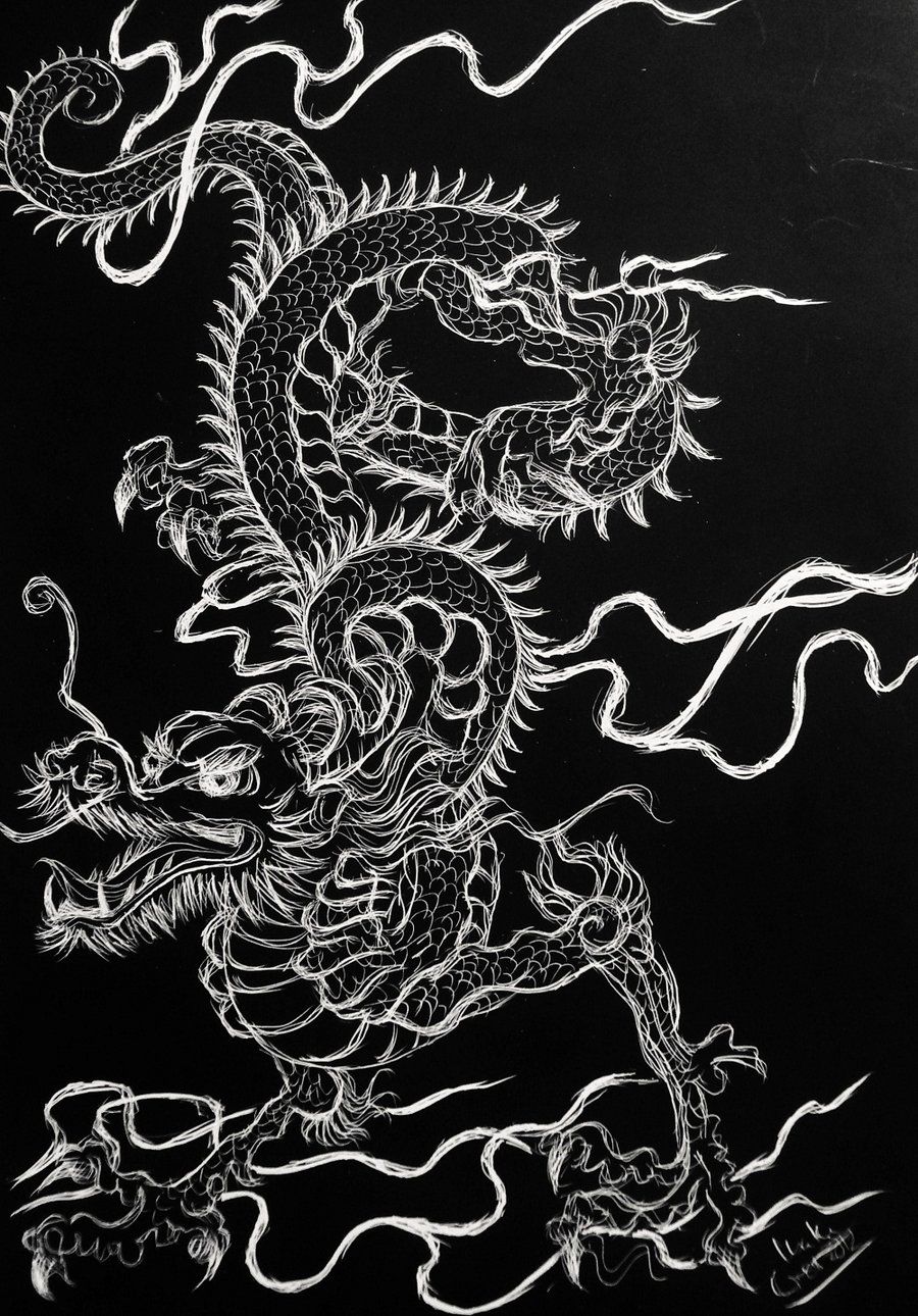 Chinese Dragon By Superimki Goth Wallpaper